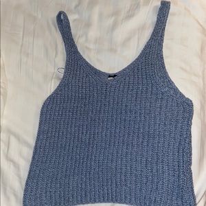 Caroline Blue Tank Top | Knit and Lightweight